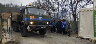 Russian peacekeepers' convoy moves freely along Azerbaijan's Lachin-Khankendi road (PHOTO)