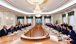 Presidents of Azerbaijan, Kazakhstan hold expanded meeting (PHOTO/VIDEO)
