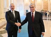 Official welcome ceremony held for President Ilham Aliyev in Astana (PHOTO/VIDEO)