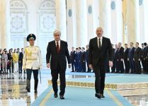 Official welcome ceremony held for President Ilham Aliyev in Astana (PHOTO/VIDEO)