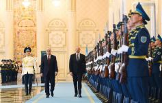 Official welcome ceremony held for President Ilham Aliyev in Astana (PHOTO/VIDEO)