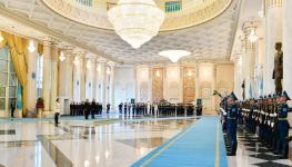 Official welcome ceremony held for President Ilham Aliyev in Astana (PHOTO/VIDEO)