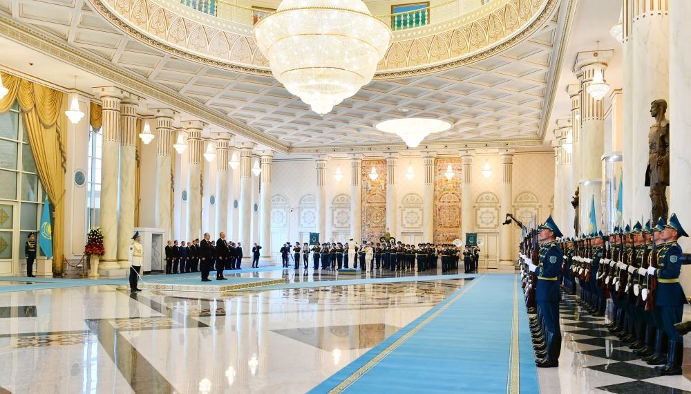 Official welcome ceremony held for President Ilham Aliyev in Astana (PHOTO/VIDEO)