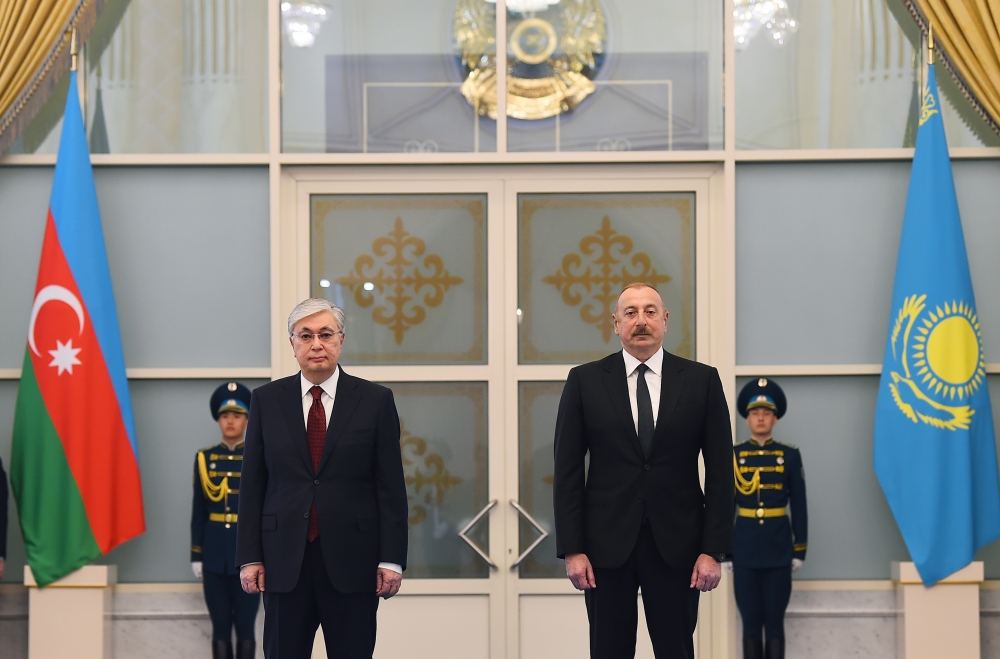 Official welcome ceremony held for President Ilham Aliyev in Astana (PHOTO/VIDEO)