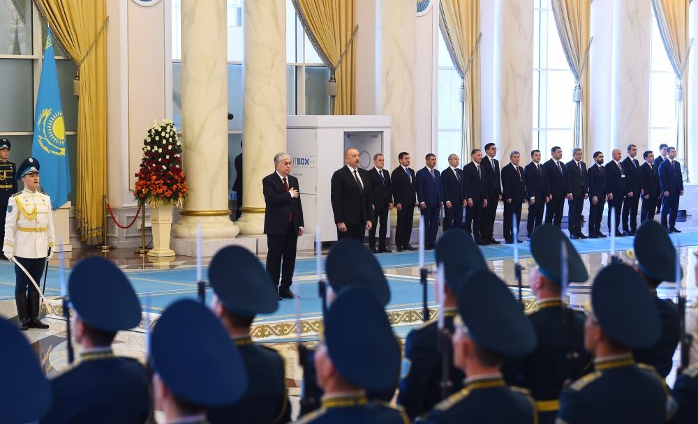 Official welcome ceremony held for President Ilham Aliyev in Astana (PHOTO/VIDEO)