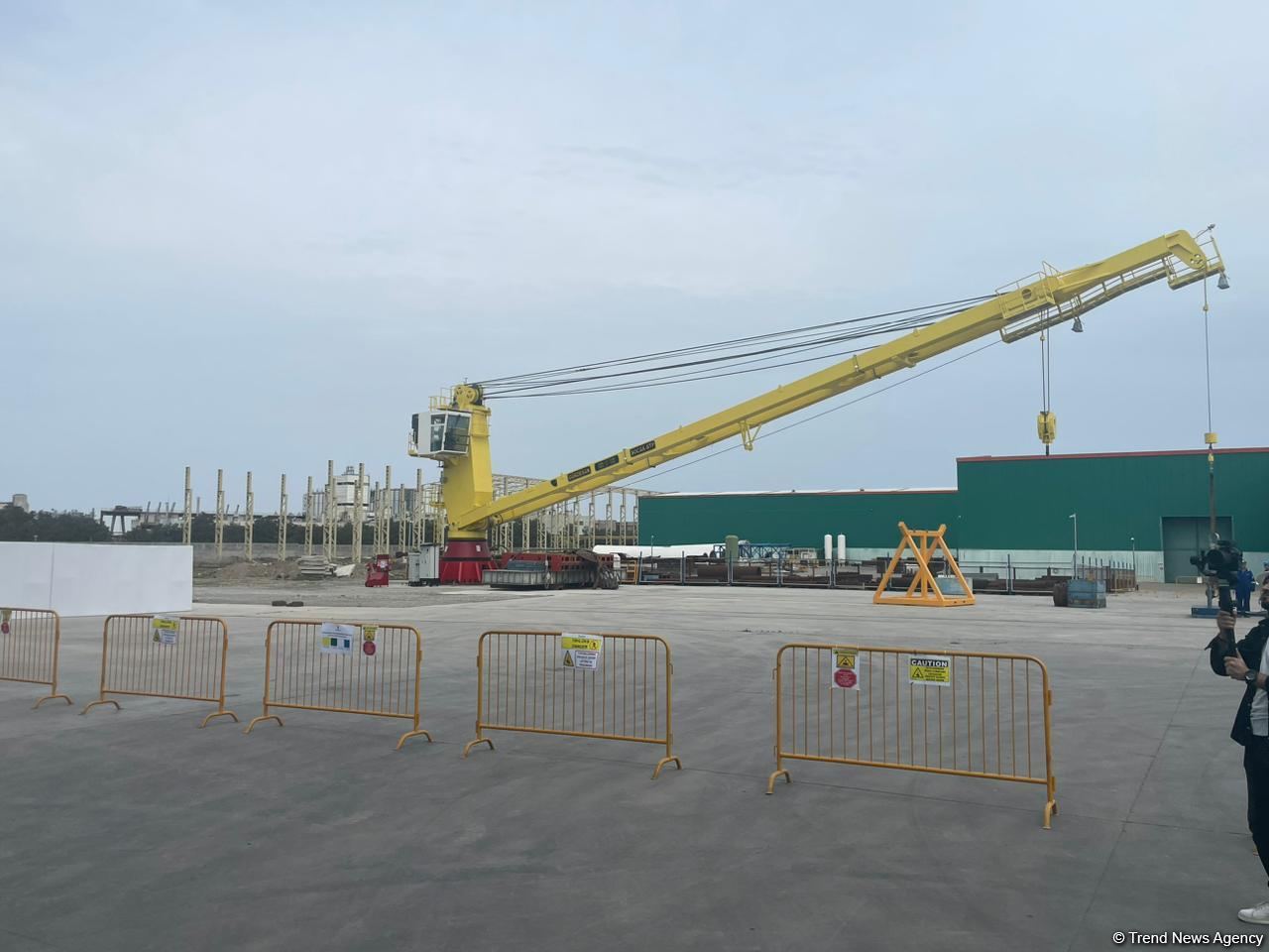 Manufacturing of stationary offshore crane starts in Azerbaijan for first time (PHOTO)