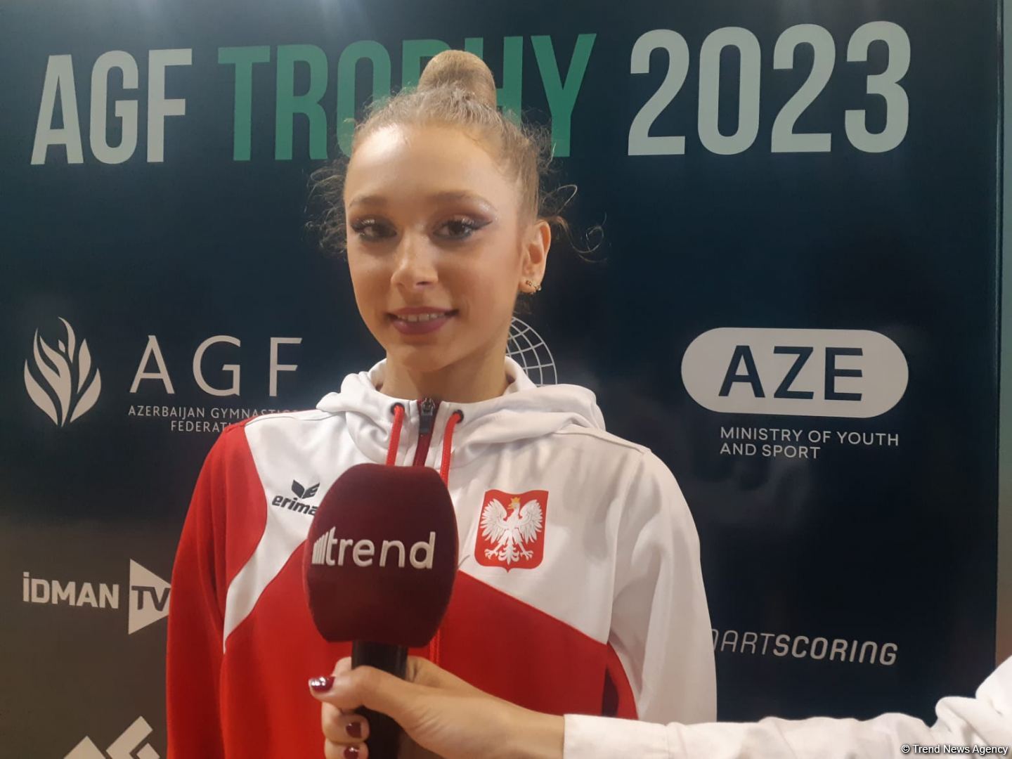 Polish gymnast wins gold among juniors in exercise with clubs at AGF Trophy Int'l Tournament
