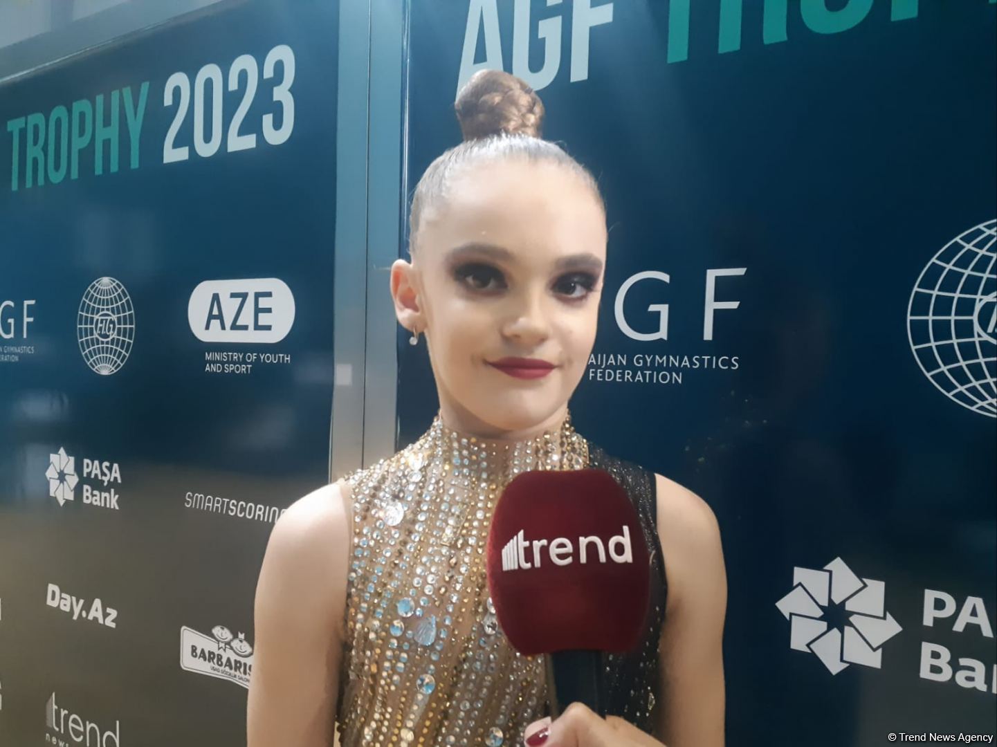 Kyrgyz gymnast talks her goal and training at AGF Trophy International Tournament in Rhythmic Gymnastics in Baku