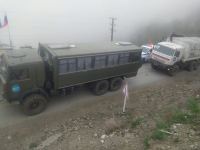 Russian peacekeepers' vehicles move freely along Azerbaijani Lachin-Khankendi road (PHOTO)
