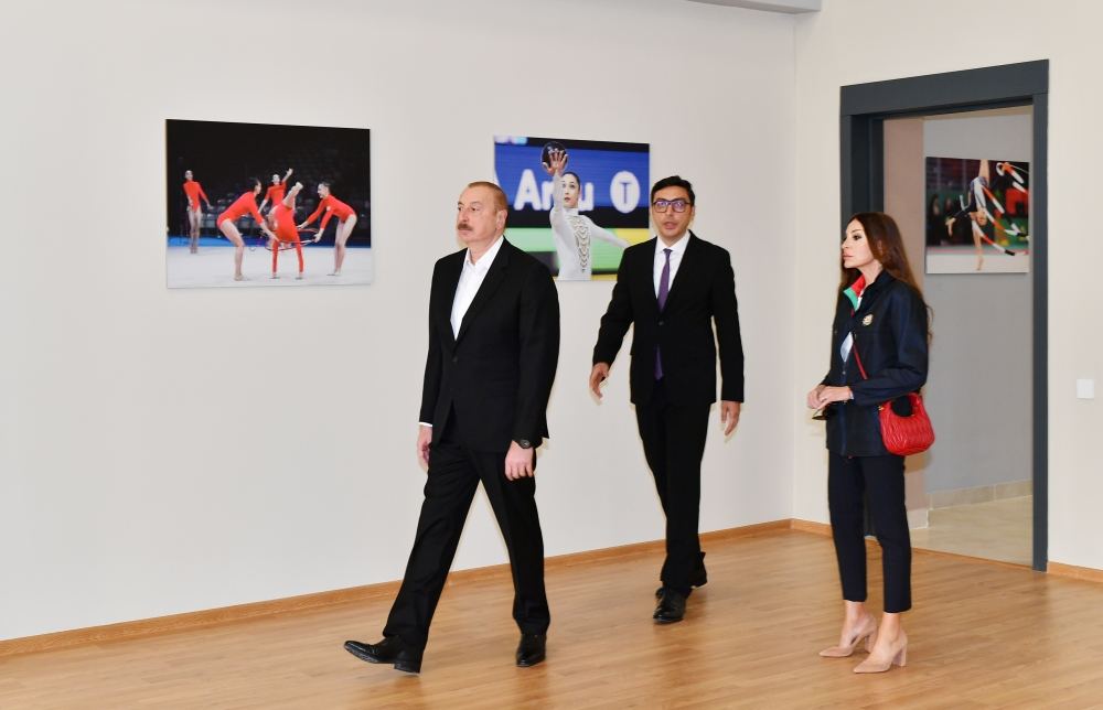 President Ilham Aliyev, First Lady Mehriban Aliyeva attend inauguration of Neftchala Olympic Sports Complex (PHOTO/VIDEO)