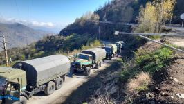 More vehicles of Russian peacekeepers move freely along Azerbaijan's Lachin-Khankendi road (PHOTO)