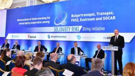 Transmission system operators of Bulgaria, Romania, Hungary, Slovakia and SOCAR sign MoU in Sofia, President Ilham Aliyev attends signing ceremony (PHOTO/VIDEO)