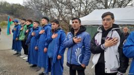 Peaceful protest of Azerbaijani eco-activists continues on Lachin-Khankendi road (PHOTO)