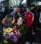 Turkish athletes who won 2023 European Weightlifting  Championship in Yerevan arrive in Baku (PHOTO)
