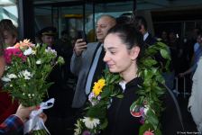 Turkish athletes who won 2023 European Weightlifting  Championship in Yerevan arrive in Baku (PHOTO)