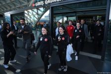 Turkish athletes who won 2023 European Weightlifting  Championship in Yerevan arrive in Baku (PHOTO)