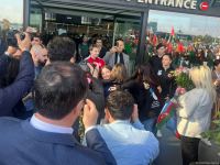 Turkish athletes who won 2023 European Weightlifting  Championship in Yerevan arrive in Baku (PHOTO)