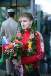 Turkish athletes who won 2023 European Weightlifting  Championship in Yerevan arrive in Baku (PHOTO)