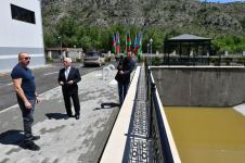President Ilham Aliyev gets acquainted with construction work at Sarigishlag hydroelectric power station in Zangilan (PHOTO/VIDEO)
