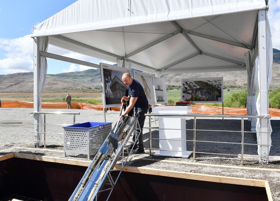 President Ilham Aliyev lays foundation for administrative building in Gubadli (PHOTO/VIDEO)