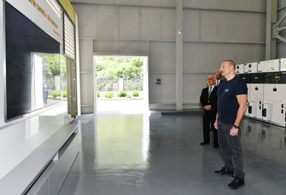President Ilham Aliyev gets acquainted with construction work at Sarigishlag hydroelectric power station in Zangilan (PHOTO/VIDEO)