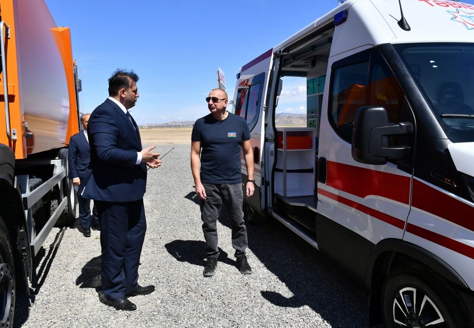 President Ilham Aliyev gets acquainted with construction of Auto Leasing Azerbaijan LLC in Araz Valley Economic Zone Industrial Park (PHOTO/VIDEO)