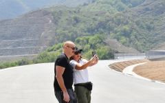 President Ilham Aliyev, First Lady Mehriban Aliyeva examine work done on Ahmadbayli-Fuzuli-Shusha highway (PHOTO/VIDEO)