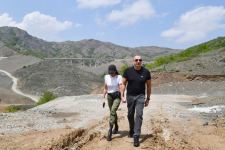 President Ilham Aliyev, First Lady Mehriban Aliyeva examine work done on Ahmadbayli-Fuzuli-Shusha highway (PHOTO/VIDEO)