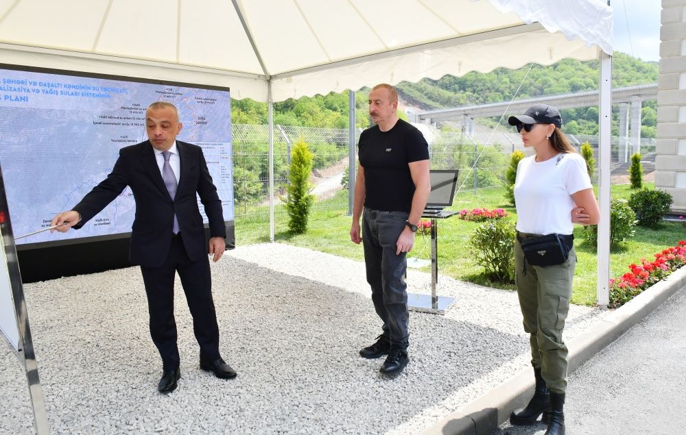 President Ilham Aliyev, First Lady Mehriban Aliyeva attend inauguration of Zarislichay pumping station in Dashalti village (PHOTO/VIDEO)