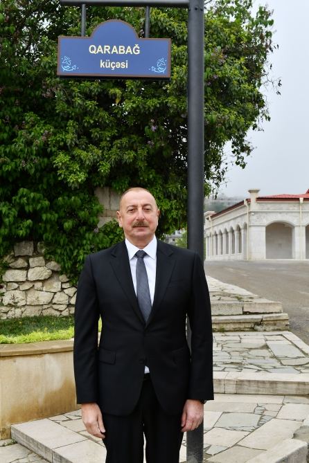 President Ilham Aliyev, First Lady Mehriban Aliyeva attend inauguration of signs at intersection of Khurshidbanu Natavan, Zafar, Garabagh and Khan Shushinski streets in Shusha (PHOTO/VIDEO)