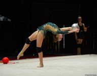 Podium training of participants of 39th European Championships in Rhythmic Gymnastics taking place in Baku (PHOTO)