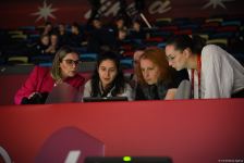 Podium training of participants of 39th European Championships in Rhythmic Gymnastics taking place in Baku (PHOTO)