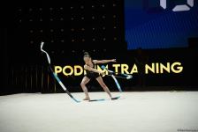 Podium training of participants of 39th European Championships in Rhythmic Gymnastics taking place in Baku (PHOTO)