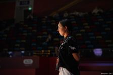 Podium training of participants of 39th European Championships in Rhythmic Gymnastics taking place in Baku (PHOTO)