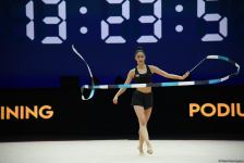 Podium training of participants of 39th European Championships in Rhythmic Gymnastics taking place in Baku (PHOTO)