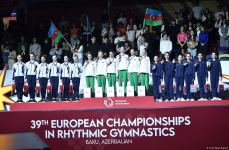 Baku hosts awarding ceremony for Rhythmic Gymnastics European Championship winners among juniors (PHOTO)