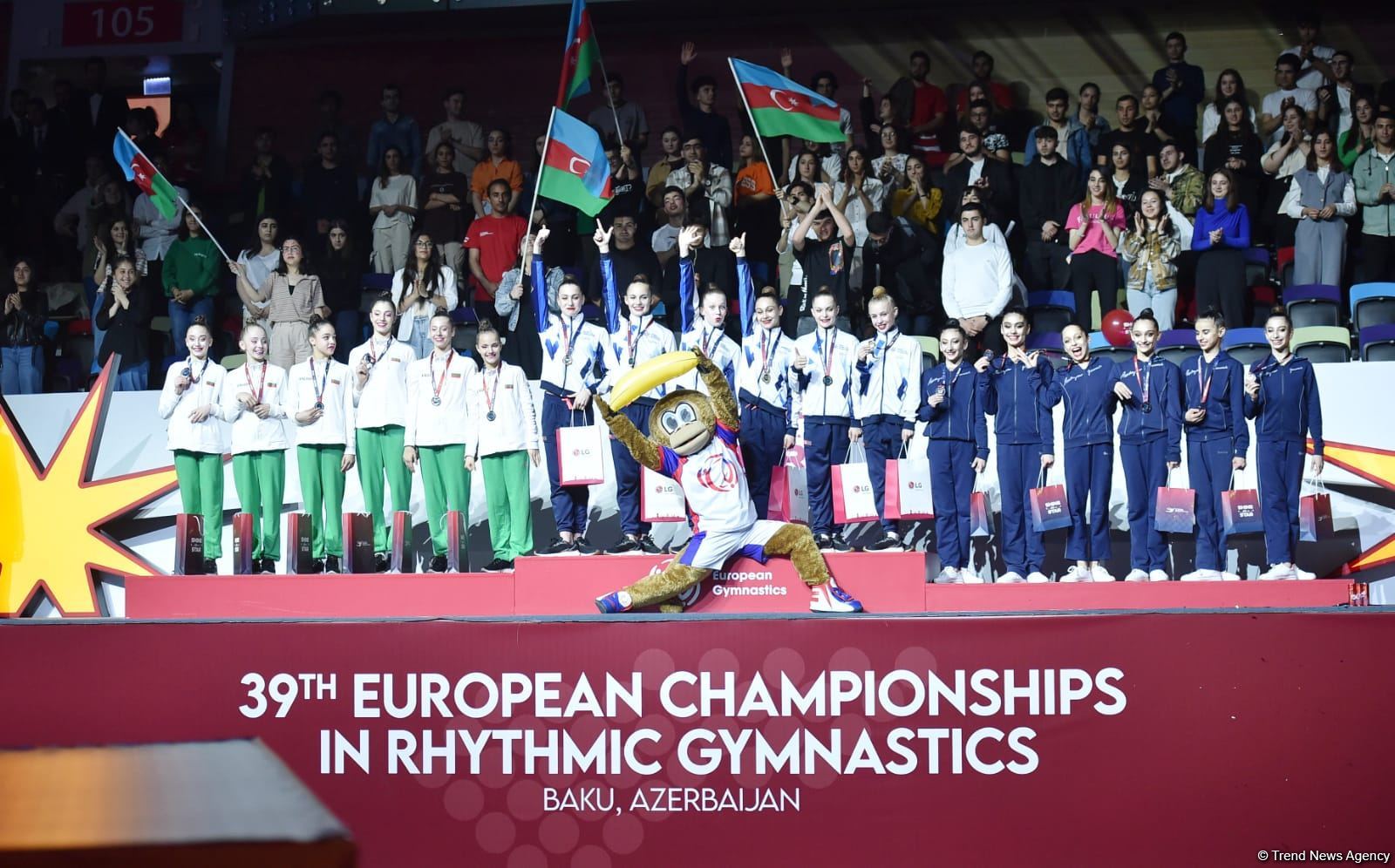 Baku hosts awarding ceremony for Rhythmic Gymnastics European Championship winners among juniors (PHOTO)