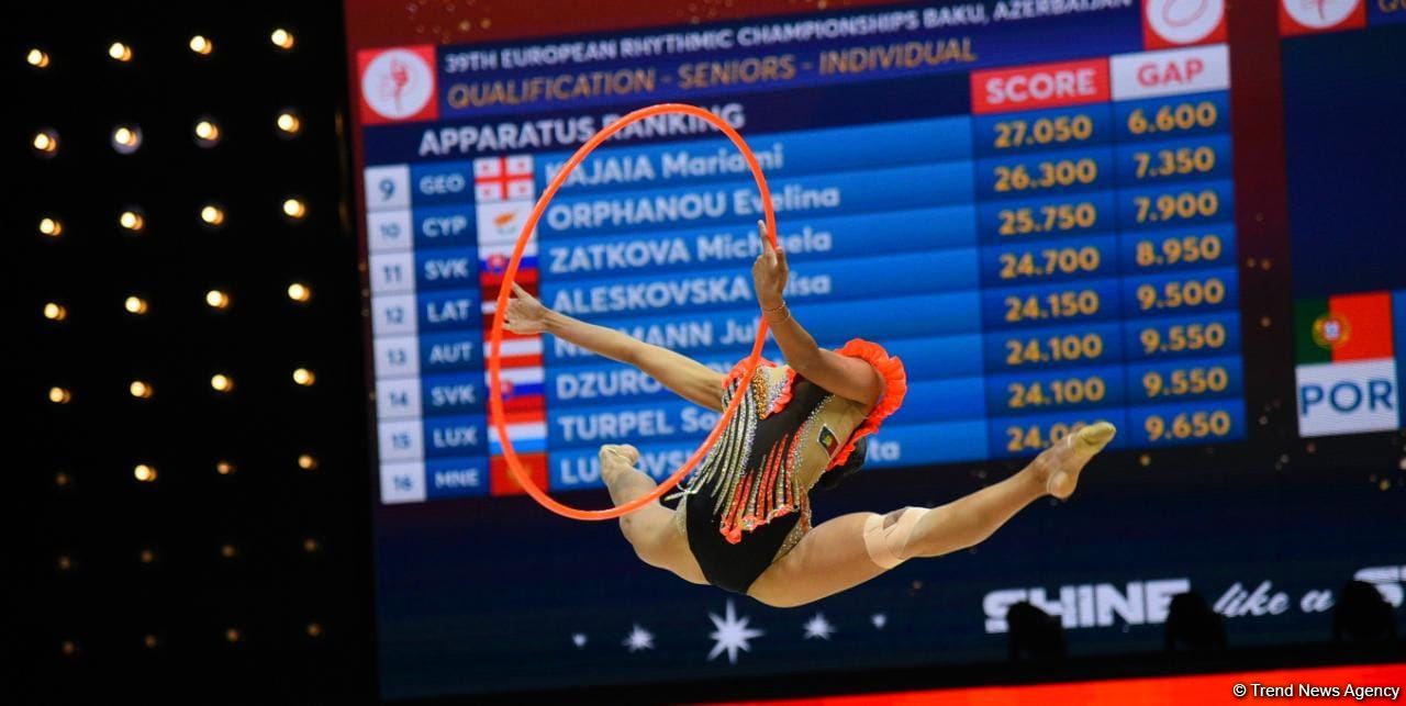 Exciting programs of gymnasts, audience delight - highlights of second day 39th European Rhythmic Gymnastics Championship in Baku (PHOTO)