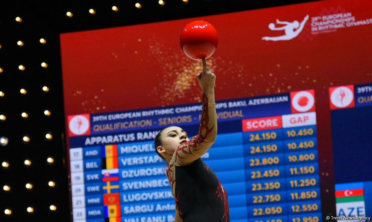 Exciting programs of gymnasts, audience delight - highlights of second day 39th European Rhythmic Gymnastics Championship in Baku (PHOTO)