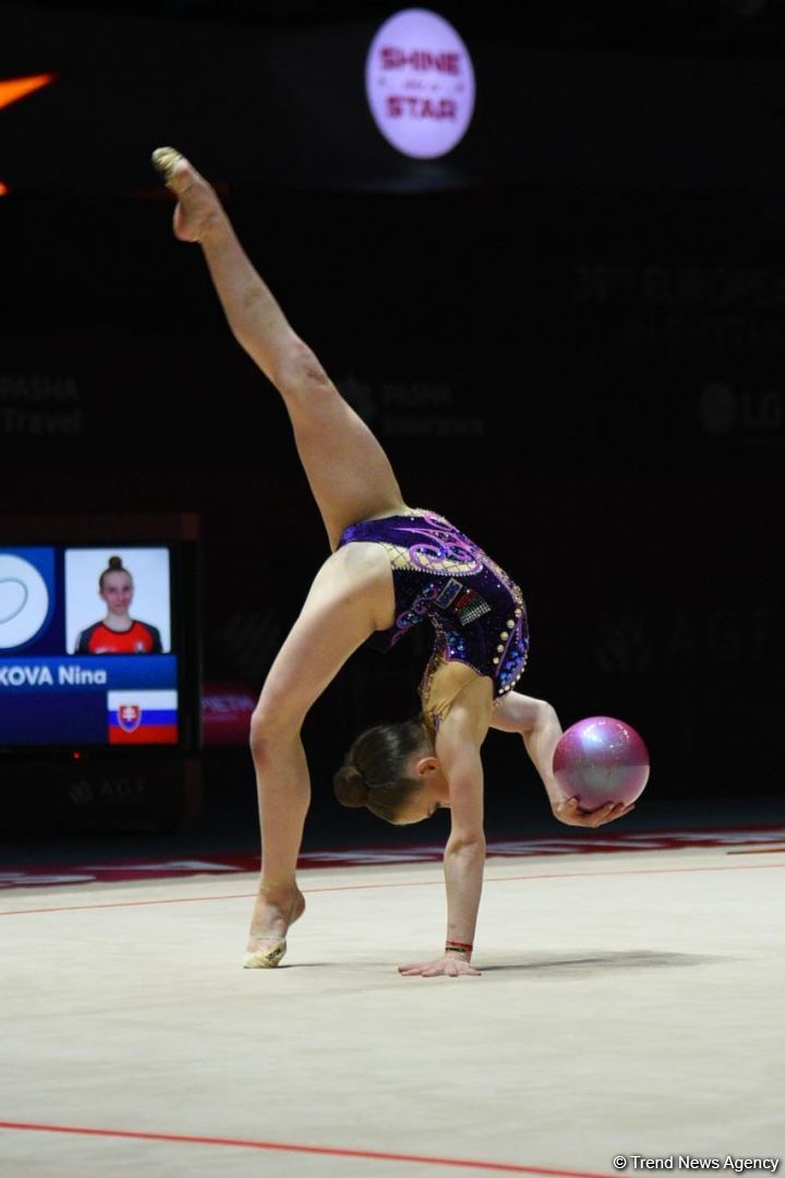 Exciting programs of gymnasts, audience delight - highlights of second day 39th European Rhythmic Gymnastics Championship in Baku (PHOTO)