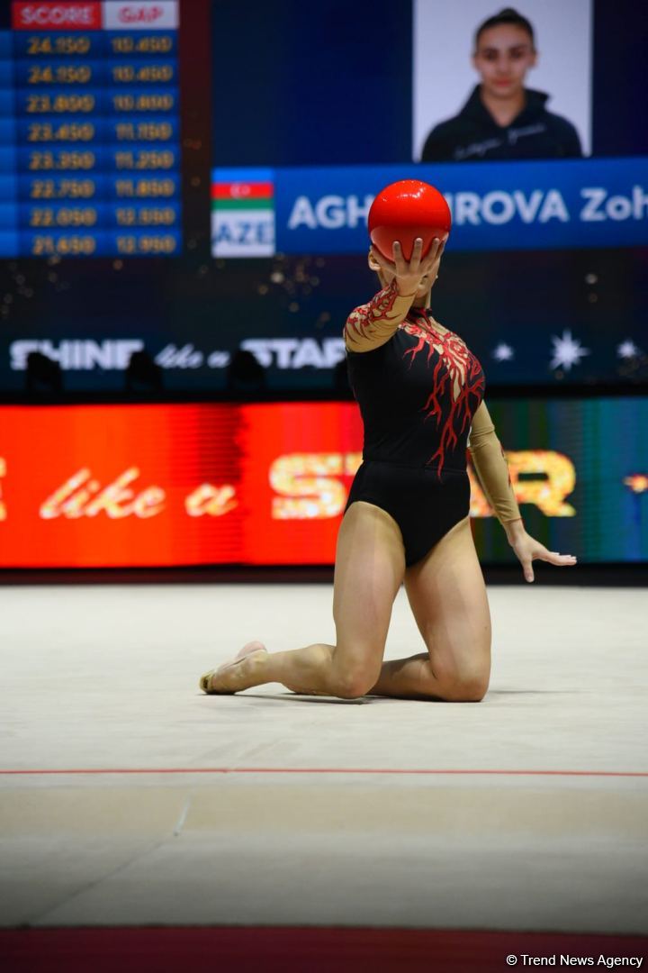 Azerbaijani gymnasts complete exercises of qualifying round at 39th European Championships in Rhythmic Gymnastics in Baku (PHOTO)
