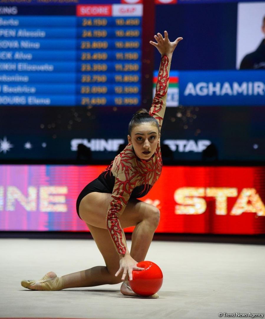 Azerbaijani gymnasts complete exercises of qualifying round at 39th European Championships in Rhythmic Gymnastics in Baku (PHOTO)