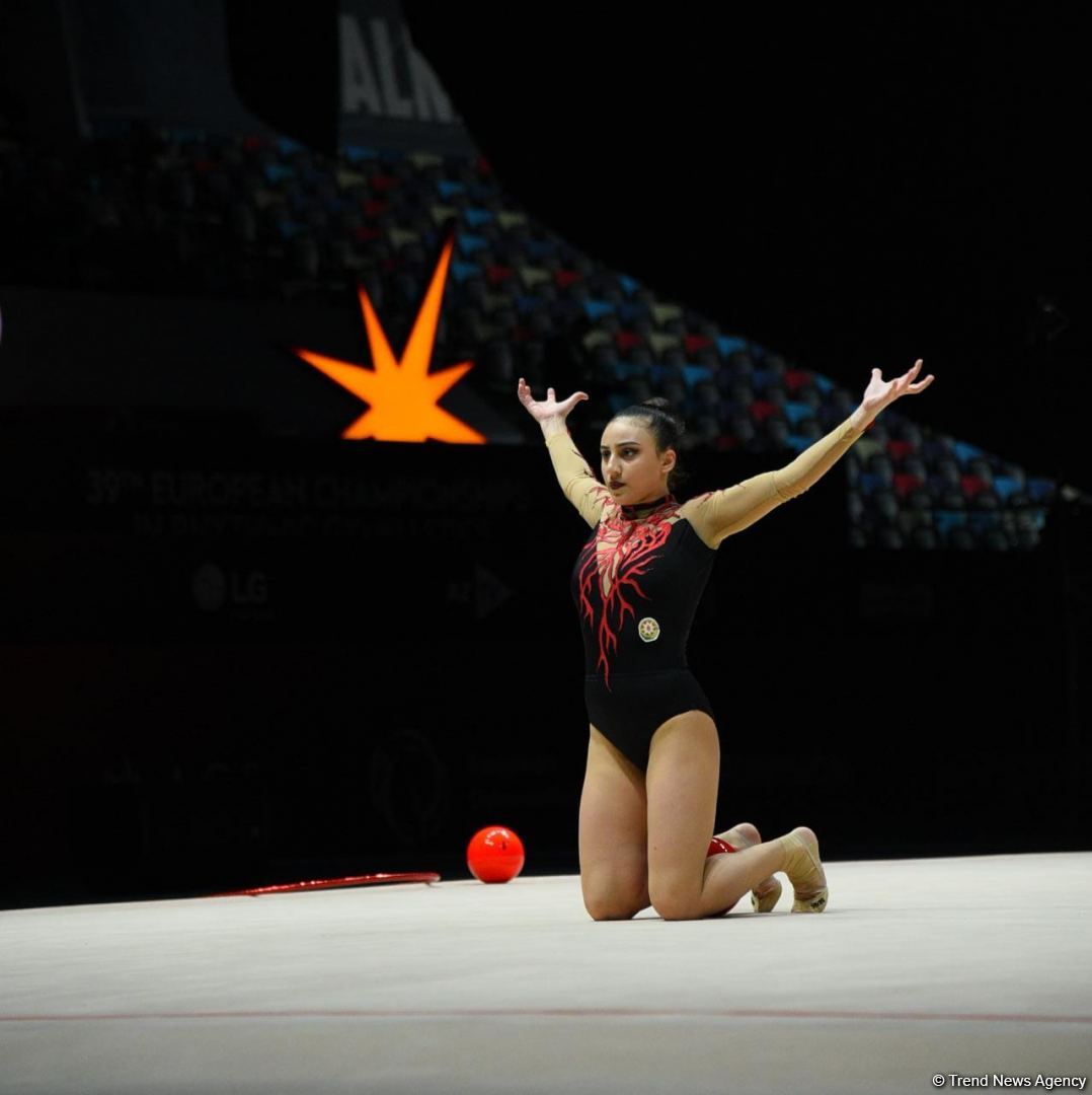 Azerbaijani gymnasts complete exercises of qualifying round at 39th European Championships in Rhythmic Gymnastics in Baku (PHOTO)
