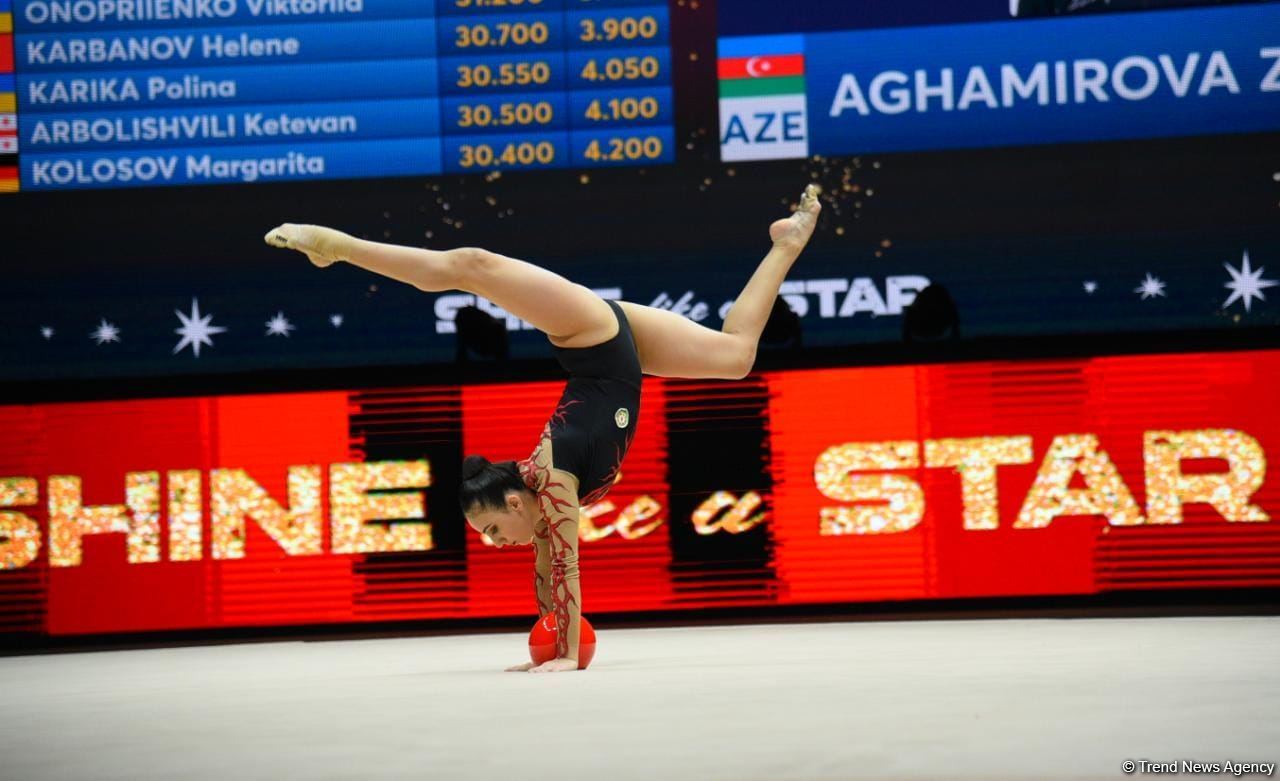 Azerbaijani gymnasts complete exercises of qualifying round at 39th European Championships in Rhythmic Gymnastics in Baku (PHOTO)