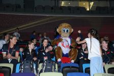 Mascot Luigi entertains audience and gymnasts at 39th European Championship in Rhythmic Gymnastics (PHOTO)