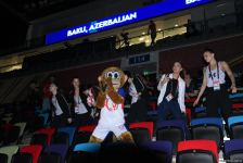 Mascot Luigi entertains audience and gymnasts at 39th European Championship in Rhythmic Gymnastics (PHOTO)