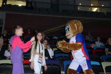 Mascot Luigi entertains audience and gymnasts at 39th European Championship in Rhythmic Gymnastics (PHOTO)