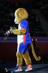Mascot Luigi entertains audience and gymnasts at 39th European Championship in Rhythmic Gymnastics (PHOTO)
