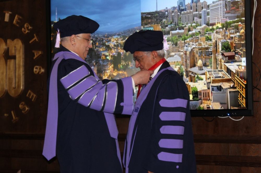 ADA University rector awarded title of honorary doctor of Georgian Technical University (PHOTO)
