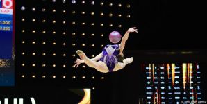 Last day of 39th European Rhythmic Gymnastics Championships kicks off in Baku (PHOTO)